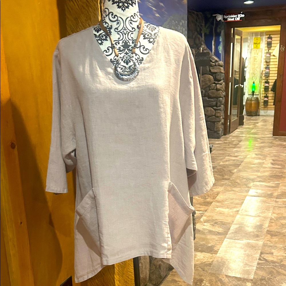 NWT Focus Fashions Khaki Women's Oversized Tunic